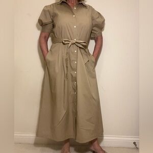 J McLaughlin Tan Shirt Dress